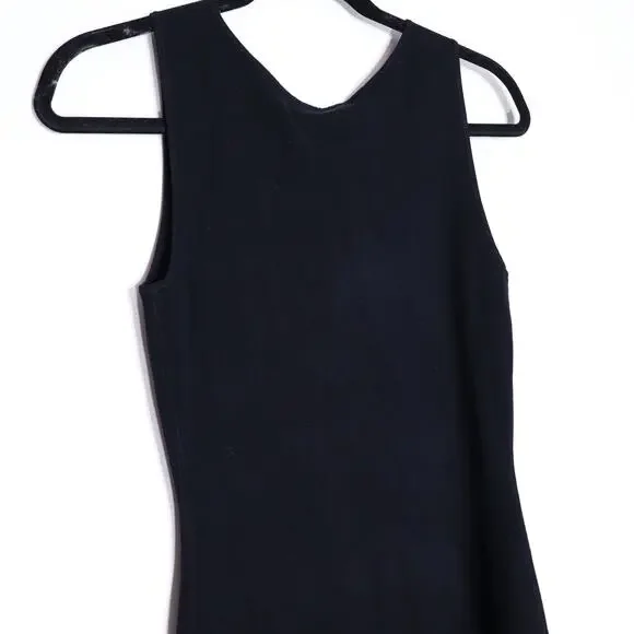 RAILS NEW Alessia A-Line Maxi Dress Black Mesh Pleated Heavy Knit Women's M - Picture 7 of 11